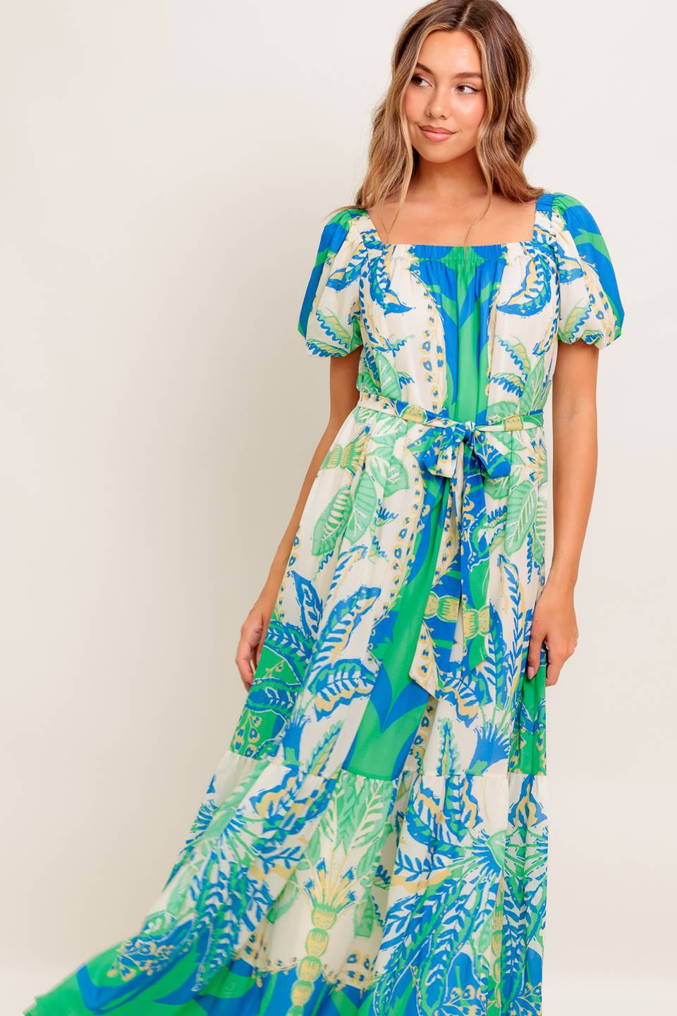 PALM SPRING NIGHTS WOVEN MAXI DRESS Flying Tomato